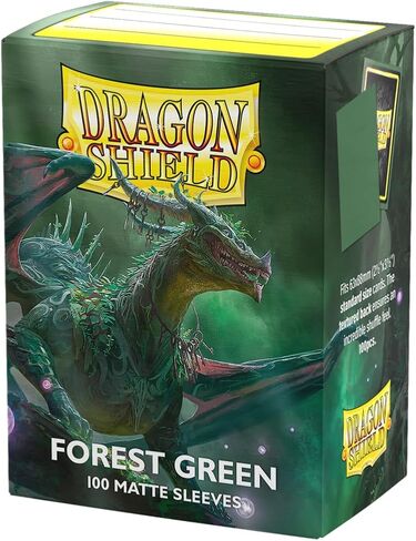 أكمام Dragon Shield - Dragon Shield Matte: Forest Green 100 CT - أكمام بطاقات MTG ناعمة وقوية - متوافقة مع بطاقات Pokemon & Magic The Gathering in Kuwait