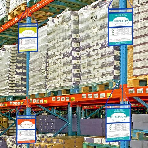 15 Pack Stitched Ticket Holders with Hanging Strap Job Ticket Holders with 2 Pockets Work Order Plastic Sleeves Dry Erase Pockets Reusable Sleeves, Both Sides Clear, 9 x 12 Inch in Kuwait