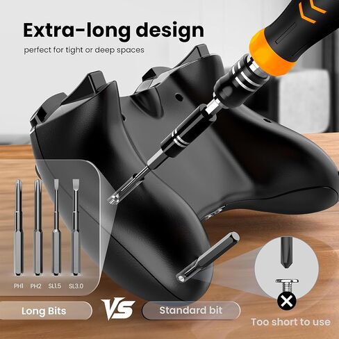 JOREST 24Pcs Precision Screwdriver Set, Tool Kit with Torx T5 T6 T8 T9 T15, Triwing Y00, Star P5, Phillips PH00, etc, for Macbook, Laptop, PS5, PS4, Switch, iphone, Ring Doorbell, Xbox,Glasses, Watch in Saudi Arabia