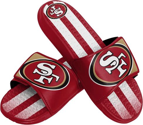 FOCO New Orleans Saints NFL Mens Team Stripe Gel Slide - L in Saudi Arabia