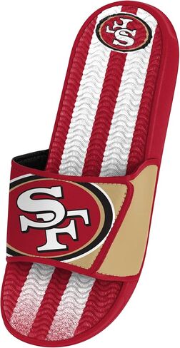 FOCO New Orleans Saints NFL Mens Team Stripe Gel Slide - L in Saudi Arabia