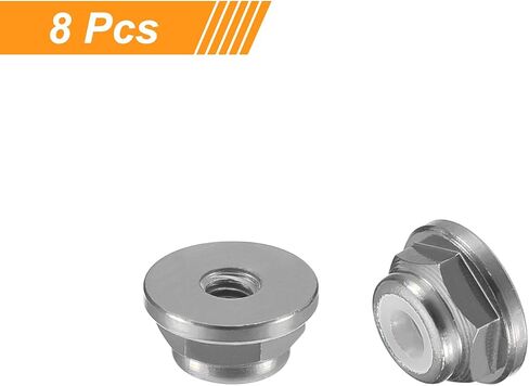 uxcell Nylon Insert Hex Lock Nuts, 10pcs - M4 x 0.7mm Aluminum Alloy Self-Locking Nut, Anodizing Flange Lock Nut for Fasteners (Titanium Gray) in Saudi Arabia