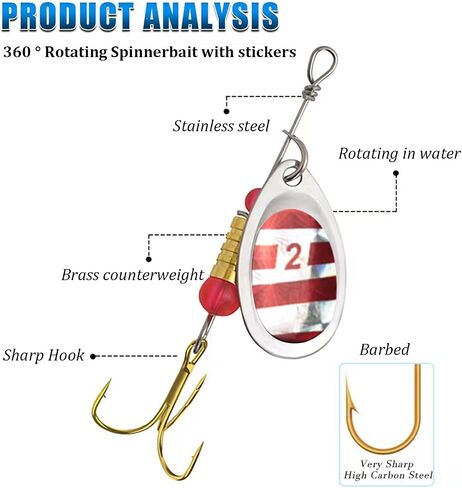 WOLFSKIN Fishing Lure Kit Spoon Bait for Trout Salmon Bass Walleye 10pcs Spoons Freshwater and Saltwater Hard Metal Fishing Bait with Hooks Stainless Steel Spinnerbaits in Saudi Arabia