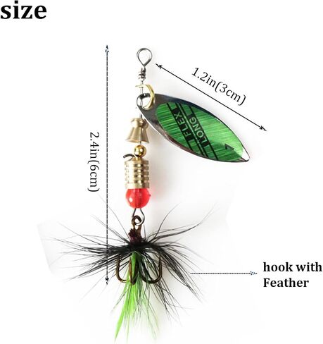 WOLFSKIN Fishing Lure Kit Spoon Bait for Trout Salmon Bass Walleye 10pcs Spoons Freshwater and Saltwater Hard Metal Fishing Bait with Hooks Stainless Steel Spinnerbaits in Saudi Arabia