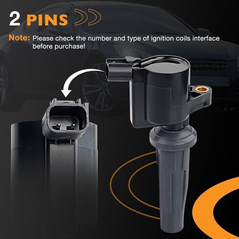 UF621 Ignition Coils Pack & Iridium Spark Plugs Set of 4 Compatible with Ford C-Max Escape Focus Fusion Ranger, Lincoln MKZ, Mercury Mariner Milan, Mazda Tribute Replaces #C1658, GN10507 in Saudi Arabia