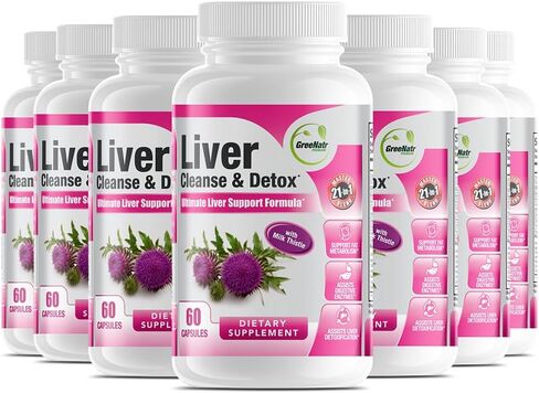 Liver Cleanse Detox & Repair Formula - Milk Thistle, Berberine, Ginger, Beet Root, Dandelion Root, Artichoke Extract, and Chanca Piedra for Optimal Liver Health Support (1 Bottle) in Saudi Arabia