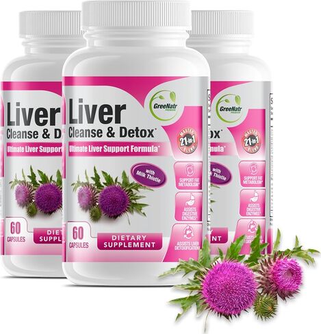 Liver Cleanse Detox & Repair Formula - Milk Thistle, Berberine, Ginger, Beet Root, Dandelion Root, Artichoke Extract, and Chanca Piedra for Optimal Liver Health Support (1 Bottle) in Saudi Arabia