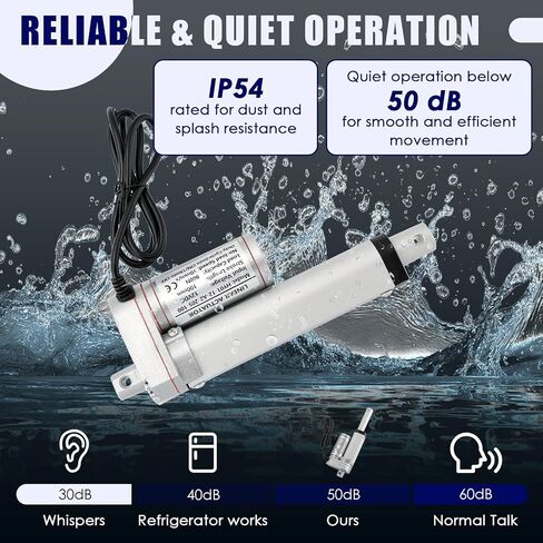 المحرك الخطي MAOPINER DC12V 12 بوصة مع دعامة تثبيت 900N(202lbs) أقصى رفع 10 مم/ثانية لكرسي طاولة التلفاز رفع سرير التدليك المحرك الخطي للأريكة الكهربائية in Saudi Arabia