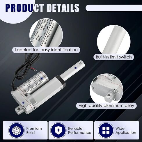 MAOPINER DC12V 12inch Stroke Linear Actuator with Mounting Bracket 900N(202lbs) Maximum Lift 10mm/s for Recliner TV Table Lift Massage Bed Electric Sofa Linear Actuator in Kuwait