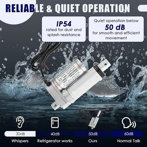 MAOPINER DC12V 12inch Stroke Linear Actuator with Mounting Bracket 900N(202lbs) Maximum Lift 10mm/s for Recliner TV Table Lift Massage Bed Electric Sofa Linear Actuator in Kuwait
