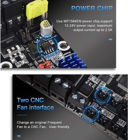 BIGTREETECH Manta M8P V2.0 لوحة تحكم متكاملة 32 بت تشغيل كليبر مع CB1، اللوحة الأم للطابعة ثلاثية الأبعاد عالية السرعة، متوافق مع TMC5160T Plus، TMC5160، TMC2209، TMC2240 سائق السائر (بدون CB1) in Kuwait