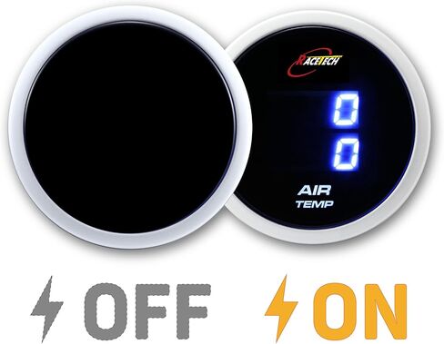 شاشة LED زرقاء مقاس 52 مم مقاس 2-1/16 بوصة مقياس LED كهربائي/مقياس درجة حرارة الماء/مقياس فولت (ث/مستشعر) in Kuwait