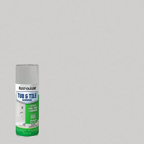 Rust-Oleum 385291 Specialty Tub & Tile Spray Paint, 12 oz, Gloss Coastal Fog in Kuwait