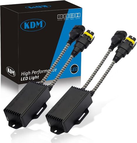 H13 9008 LED فك ترميز Canbus، مقاوم تحميل خالٍ من الأخطاء ومضاد للوميض، محول مقاوم إلغاء تحذير LED، 2 حزمة in Kuwait