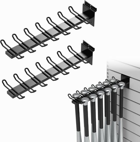 Baseball Bat Holder to Hold 6, 8, 12 Bats, Sports Softball Bat Slatwall Storage Vertical Display Rack, Slatwall Accessories (6 Bats Holder - 3 Pack, Black) in Saudi Arabia