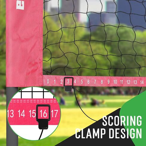 Portable Badminton Net with 4 Badminton Rackets, Durable Badminton Net Set for Driveway Backyard, Stable Game Net System with Carring Bag in Saudi Arabia