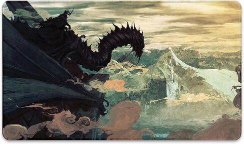 Paramint Witch King of Angmar (مخيط) - مفرش لعب MTG من Anato Finnstark، LOTR Lord of The Rings - متوافق مع مفرش اللعب Magic The Gathering - Play MTG، YuGiOh، TCG - تصميمات فنية لبساط اللعب الأصلي in Kuwait