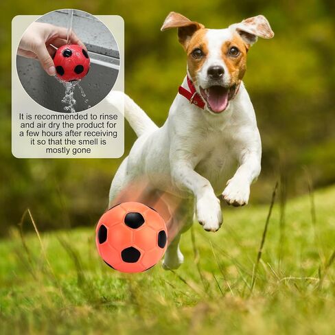 9 Pcs Latex Squeaky Dog Toys Ball, Dog Soccer Ball Interactive Fetch Toys Soft Football Puppy Chew Toys for Small Medium and Large Dogs in Saudi Arabia