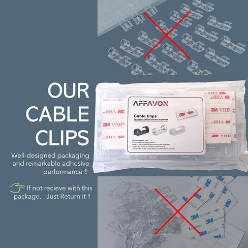40 Pcs Adhesive Cable Clips，Cable Organizer，Wire Holders，Wire Organizers for Cords，Finisher Wire Clips，Cable Management Clips，Cord Clips for Wires On Wall Max.1/4" Cable in Saudi Arabia