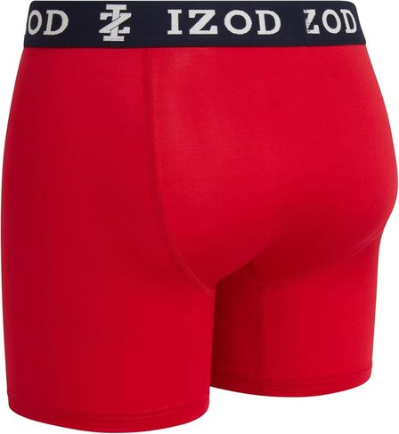 IZOD Men's Underwear - 6 Pack Sport Soft Performance Boxer Briefs (S-XL), Size X-Large, BlackBlueGreyCharcoalRed in Saudi Arabia
