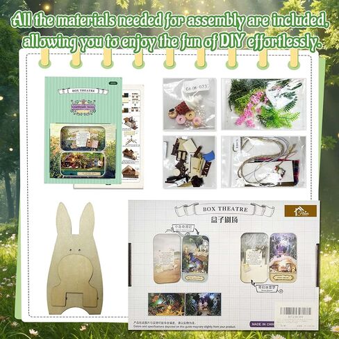 Flever Dollhouse Miniature DIY House Kit Creative Room with Furniture and Cover for Romantic Valentine's Gift(Happy Corner) in Kuwait