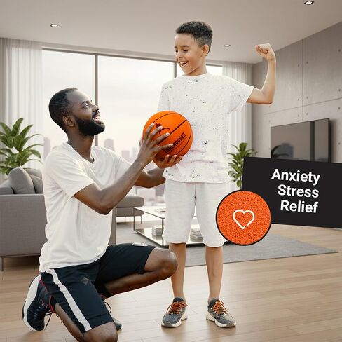 Silent Basketball Black – Size 7 Indoor Basketball - Durable PU Basketball Ball Foam Basketball for Indoor Outdoor Use – Higher Bounce Noiseless Basketball - Non-Deforming Packaging in Saudi Arabia