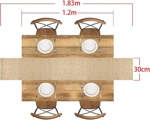 Letjolt Burlap Table Runner 72 Inches Farmhouse Table Runner Jute Table Runner Rustic Table Decor Jute Woven Fabric in Saudi Arabia