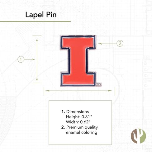 دبابيس طية صدر السترة من جامعة إلينوي، 3 قطع، شعار Fighting Illini U of I مصنوع من المعدن (مجموعة دبابيس) in Kuwait
