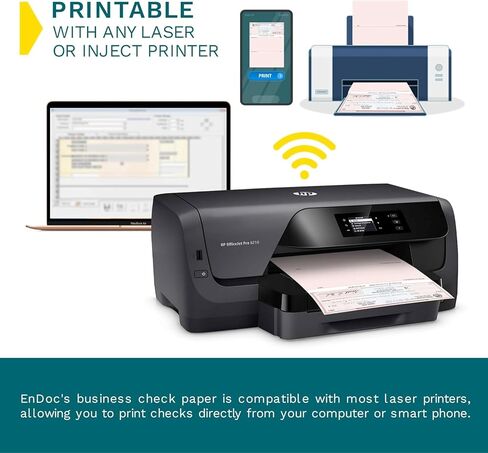 High Security Check Paper - 50 Count, Blank Checks for Business with Artificial Watermarks, Compatible with QuickBooks, Check Stock Paper Printable with Laser & Inkjet - Red/Blue Mazed Check on Top in Saudi Arabia