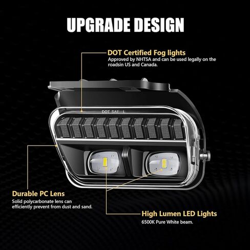 LED Fog Lights Compatible With 2007-2014 Chevy Silverado 2007-2015 Suburban 2007-2013 Avalanche 2007-2013 Tahoe 2010-2013 GMC Yukon Pick Up Truck Bumper Driving Lamps in Kuwait