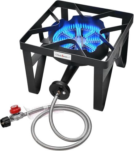 Vivicreate High Pressure Propane Gas Outdoor Burner Stove Cooker Burner Grill 185000 BTU power with Regulator and Hose parrilla de gas estufas de gas para cocinar afuera in Kuwait