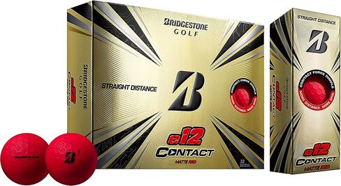 Bridgstone Golf E12 Straight Distance Matte Yellow (One Dozen) - Latest Version 2023 in Saudi Arabia
