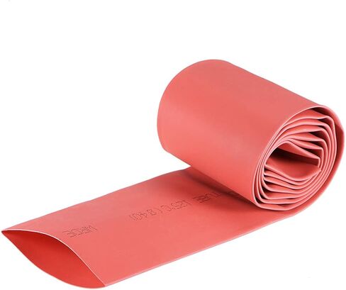 uxcell Heat Shrink Tubing, 60mm Dia 98mm Flat Width 2:1 Rate Shrinkable Tube Cable Sleeve 1m - Red in Saudi Arabia