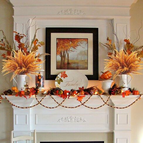 Uieke 6PCS Artificial Fall Flowers Outdoor UV Resistant, 3PCS Fall Fake Plants with 3PCS Autumn Boston Fern Plants Bushes for Outside Garden Front Porch Sidewalk Window Box Fall Décor Orange in Kuwait