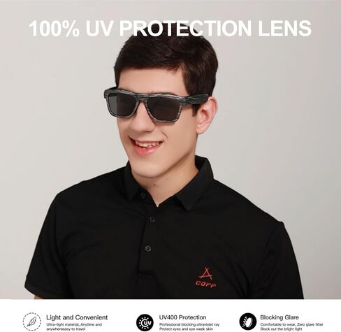 OhO Smart Glasses,Safety Glasses with Bluetooth Speaker,Indoor/Outdoor UV Protection and Voice Control,Unisex(Blue Light Lens) in Kuwait