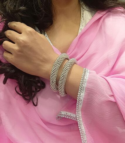 مجوهرات Efulgenz الهندية المؤكسدة لـ Navratri أساور مؤكسدة مطرزة للنساء مجموعة أساور هندية بوهو بوهيمية مجوهرات ريترو خمر سوار عتيق سوار بيان مجوهرات in Kuwait