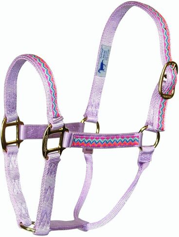 Hamilton 1 Nylon Quality Horse Halter, Average Size (800 to 1100 lbs), Lavender Weave Overlay in Saudi Arabia