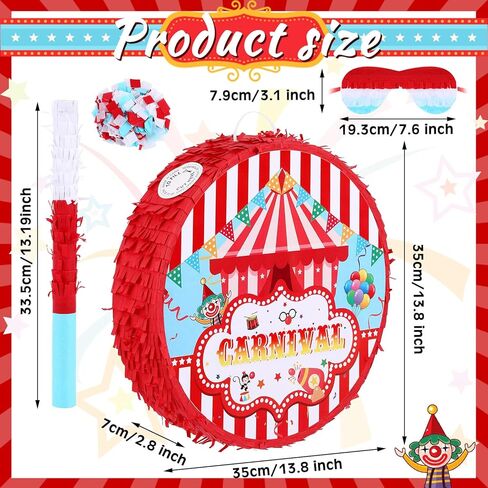 خيمة بيناتا سيرك بيناتا لكرنفال الحفلات الكرنفالية مع 1 عصابة عين و1 خفاش بيناتا للمراهقين والبالغين لوازم تزيين الحفلات والمناسبات ذات الصلة in Kuwait