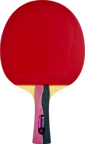 Butterfly Nakama S4 Table Tennis Racket - Carbon Fiber Power With Surprising Control - Nakama Series - Includes 2 40+ Balls - Recommended For Advanced Level Ping Pong Play in Saudi Arabia