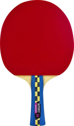مضرب تنس الطاولة بترفلاي ناكاما S4 - قوة من ألياف الكربون مع تحكم مدهش - سلسلة ناكاما - تتضمن أكثر من 40 كرة - يوصى بها للعب بينج بونج ذو المستوى المتقدم in Kuwait