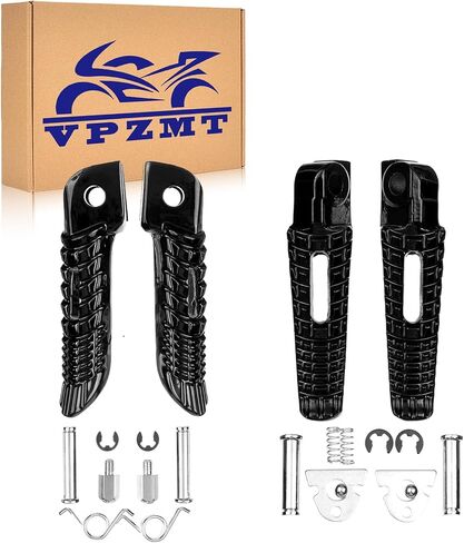 VPZMT أوتاد قدم أمامية وخلفية بدواسة للقدمين تناسب سوزوكي GSXR GSX-R 600/GSXR750/GSXR1000 2005-2020 ((أمامي + خلفي)-أسود) in Kuwait