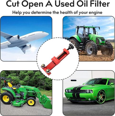 66490 Oil Filter Cutter, Adjustable Cut Range 1-3/4'' to 5-3/4'' Oil Filter Cutting Tool Aluminum, Red in Saudi Arabia