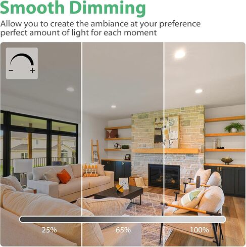 12 Pack BR30 LED Recessed Light Bulb, Dimmable Indoor Flood Light Bulbs CRI80 7W Equivalent 65W 2700K Soft White 650 Lumens, 15000 Lifetime Hours E26 Base LED Can Light Bulb, Flicker-Free in Kuwait