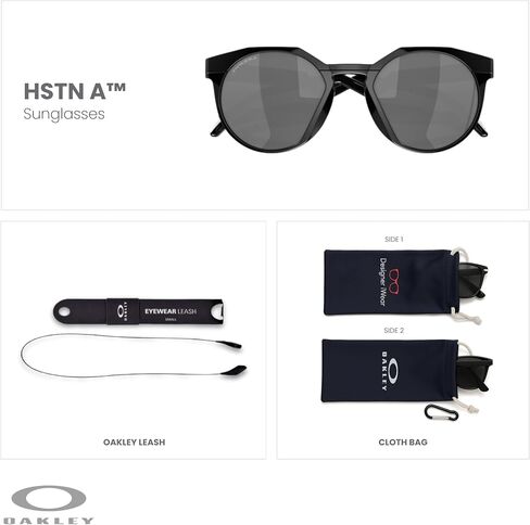 Oakley Hstn (a) 009242A 52MM Round Low Bridge Fit Sunglasses for Men for Women + BUNDLE Accessory Leash + Designer iWear Kit in Saudi Arabia