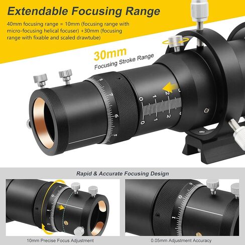 مجموعة أدوات البحث والتوجيه الفاخرة المدمجة مقاس 70 مم من Alstar مع بؤرة حلزونية مزدوجة مقاس 1.25 بوصة in Kuwait