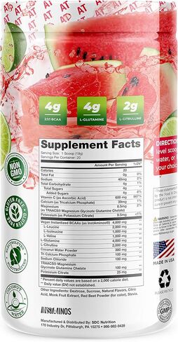 About Time Plant Based BCAA Hydrate Clear with L-Glutamine & Electrolytes (Non-GMO, Gluten Free, Monk Fruit) - Orange Cream, 20 Servings in Saudi Arabia