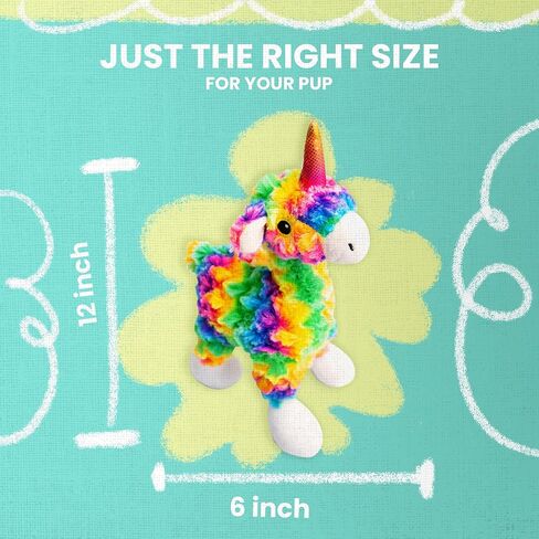 Health Extension SNUG AROOZ Cute Hide & Seek Unicorn Stuffed Animals for Dogs, Cool Puppy Toys, Tough & Durable Soft Squeaky for Chewers, for Pet - Rainbow in Saudi Arabia