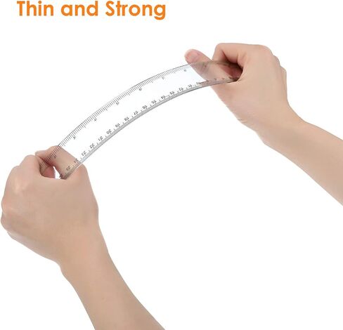EBOOT 2 Pack Plastic Ruler Straight Ruler Plastic Measuring Tool for Student School Office (Pink, 12 Inch) in Saudi Arabia