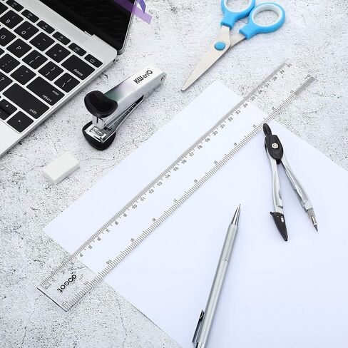 EBOOT 2 Pack Plastic Ruler Straight Ruler Plastic Measuring Tool for Student School Office (Pink, 12 Inch) in Saudi Arabia