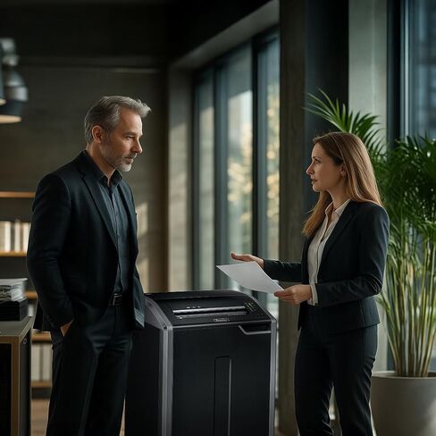 Fellowes Powershred 225Mi 100% Jam Proof 16-Sheet Micro-Cut Commercial Grade Paper Shredder (4620001), Black in Kuwait